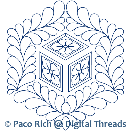 3D Feathered Hexagon Block Set