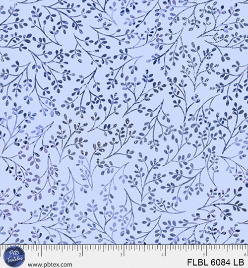 Flutter Blooms Multi Vines Lt Blue
