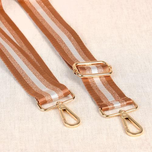 Shoulder Strap W/hrdwr Brn Rose