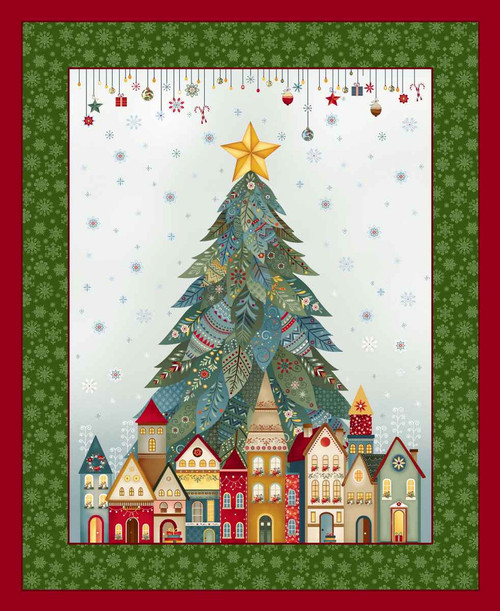 Nordic Holiday  Village Tree Panel