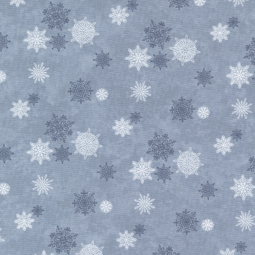 Winter Flurries Sky Light Blue / Snowflakes Holiday