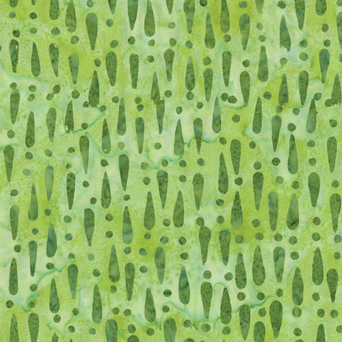 Benartex Batik Teardrops Apple Green