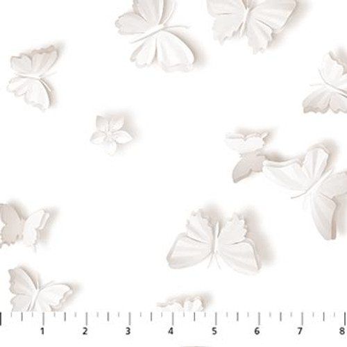 Paper White Shaded Butterflies