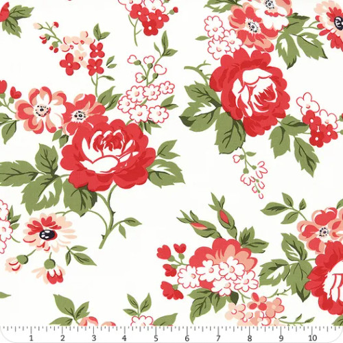 Dwell Cottage Cream Red Floral