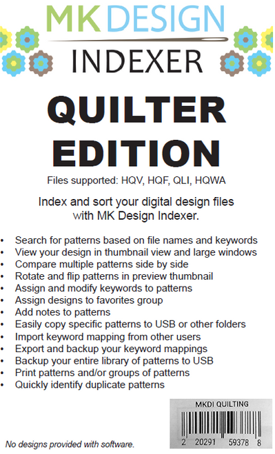 MKDI for QUILTING DESIGNS PROGRAM