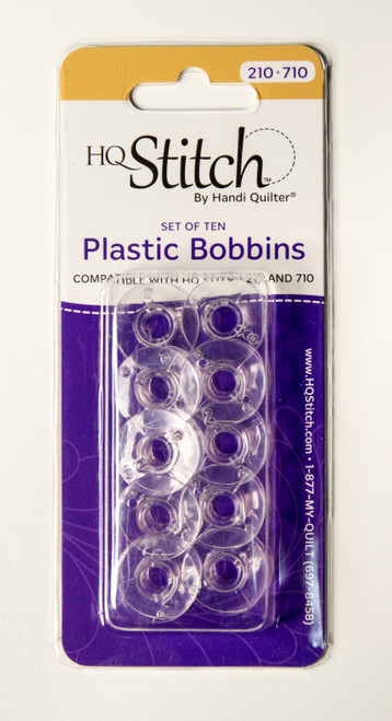 HQ Stitch Plastic Bobbins Set of Ten (for 210, 310, 610, and 710)