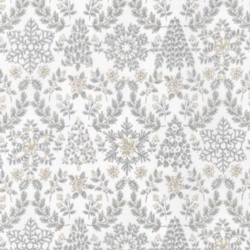 Robert Kaufman Damask Dove W/ Metallic