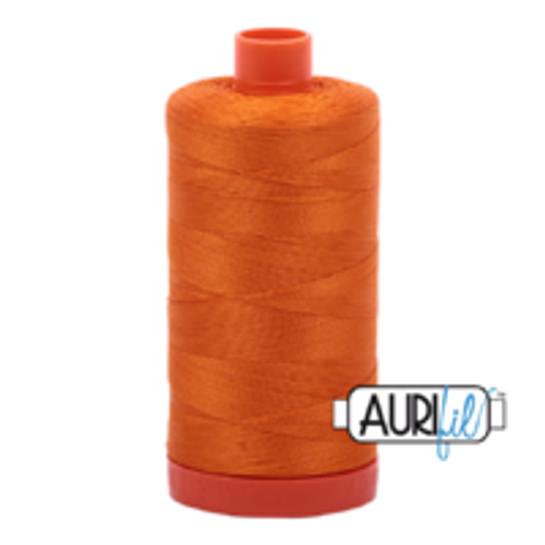 1133 Aurifil Mako Cotton Thread Solid 50 Wt BRIGHT ORANGE