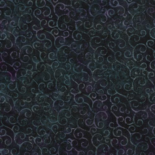Island Batik Swirls/ Midnight Blue/ Purple