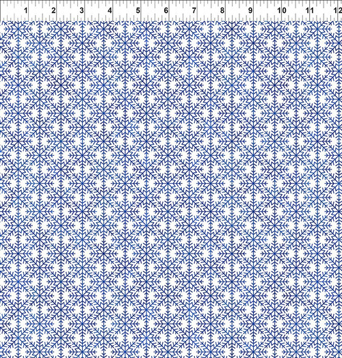 New Snow Snowflake Grid Blue