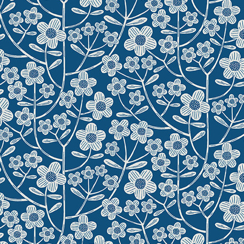 108" Wideback Brynn Blue Blooming color 2