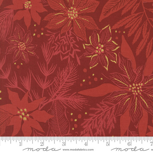 Old World Yuletide Poinsettia Crimson