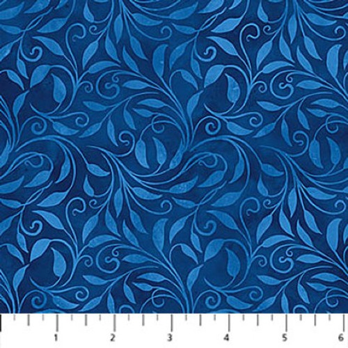 Nativity Leaf Scroll Blue