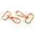 Two Swivel Hooks 1" Rose Gold