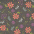 Seashore Drive Bliss Charcoal Gray/ Red/ Purple Floral