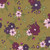 Wild Meadow Large Purple Floral/Mustard Yellow Bronze