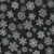 Robert Kaufman Snowflakes Onyx Black W/Metallic