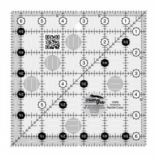 Creative Grids Quilt Ruler 6 1/2 Inch Square