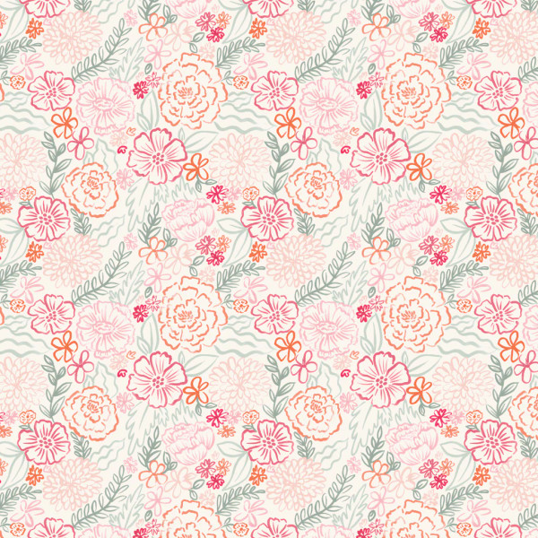 Blooming Hearts Cr Soft Sketch Blooms