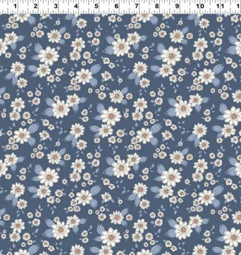 Kitten Fun Floral Dk Denim