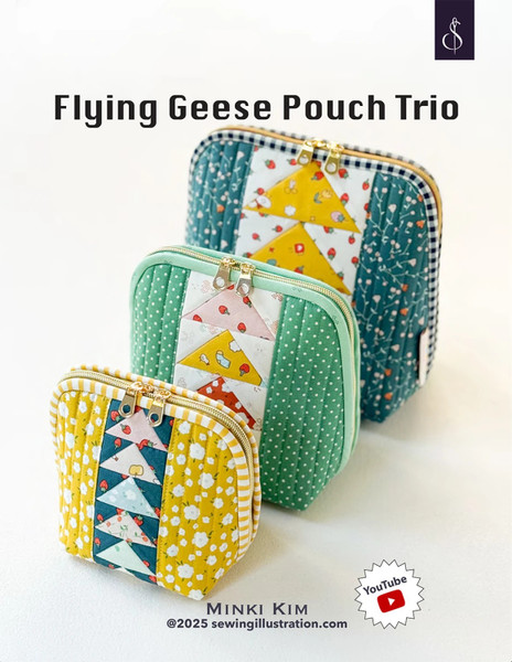 Flying Geese Pouch Trio