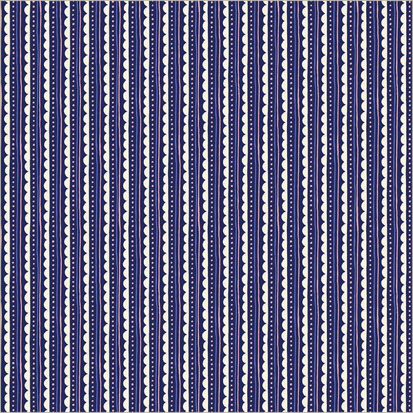 Folky Chicken Scallop Edge Indigo