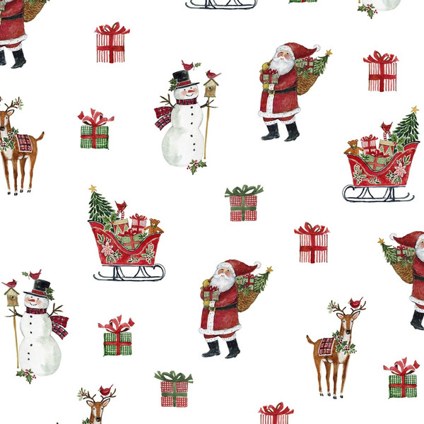 Snowy Greetings Christmas Icons-White