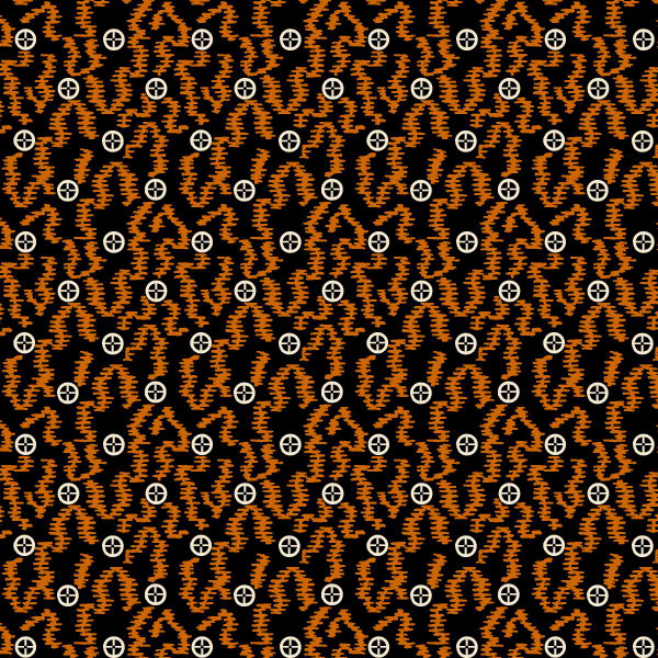 MR MOON Black/Orange Zig Zag Geo