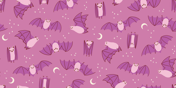 Freaky Familiars Bats Heliotrope