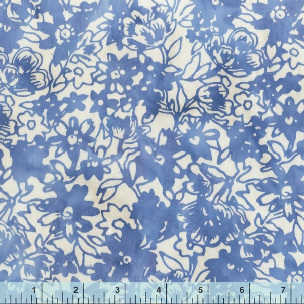 Batik Blue And White Garden