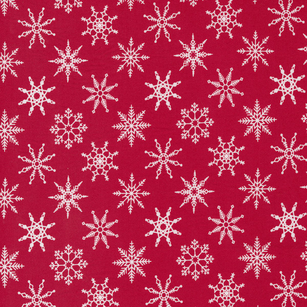 Candy Cane Lane Cardinal Snowflakes Red White Holiday