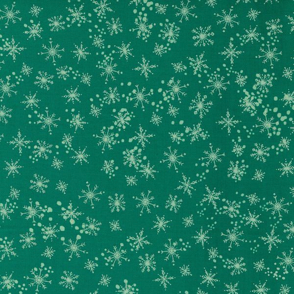 Cheer Merriment Snowflakes Emerald Green Holiday