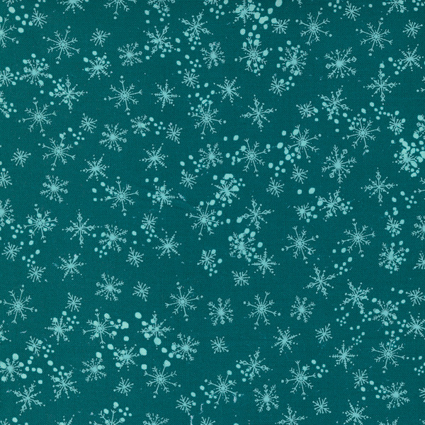 Cheer Merriment Snowflakes Teal Green/ Blue Holiday