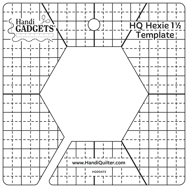 HQ Hexie 1 1/2 inch Ruler Template 1.5"