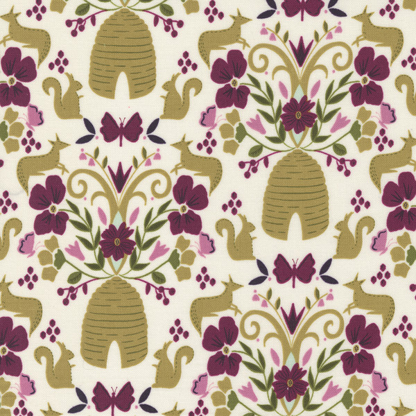 Wild Meadow Floral Purple Mustard Cream Porcelain