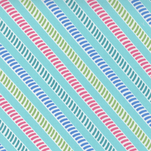 Picnic Pop Diagonal Stripe/Aqua Blue