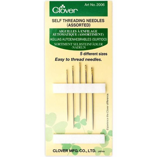 Self Threading Needles By Clover Needlecraft- Assorted Sizes