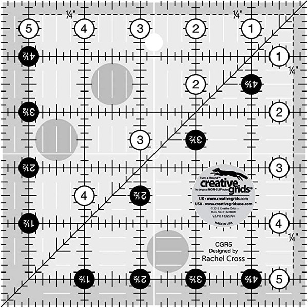 Creative Grids Quilt Ruler 5 1/2 inch Square