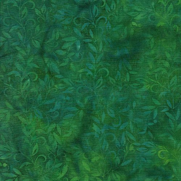 Island Batik Vine-Teal Parakeet Green