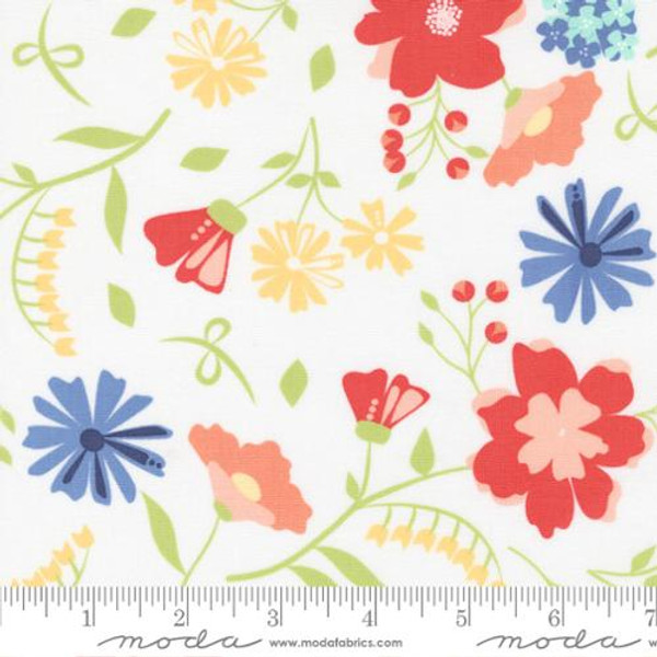 Moda Sunwashed Cloud Country Meadow Floral