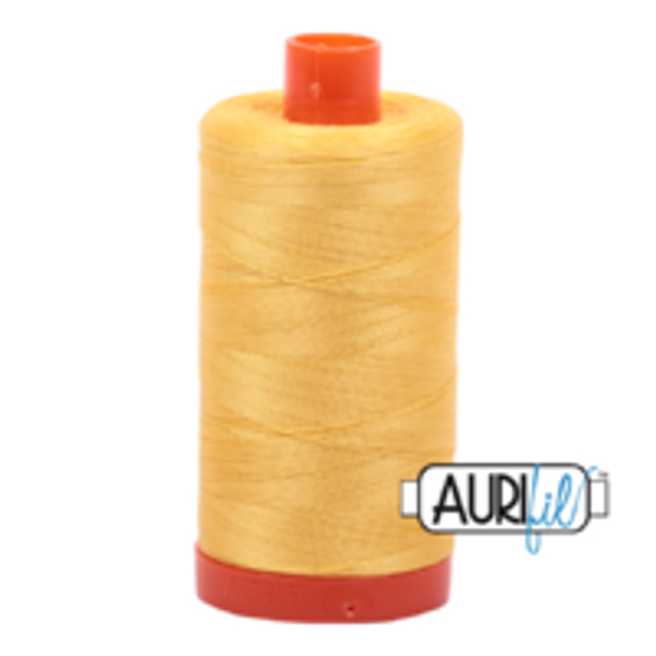 1135 Aurifil Mako Cotton Thread Solid 50 Wt PALE YELLOW