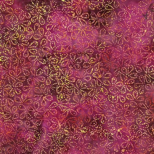 Island Batik Floral Dot Red/ Pink