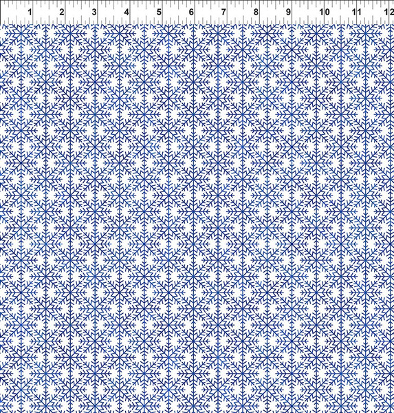 New Snow Snowflake Grid Blue