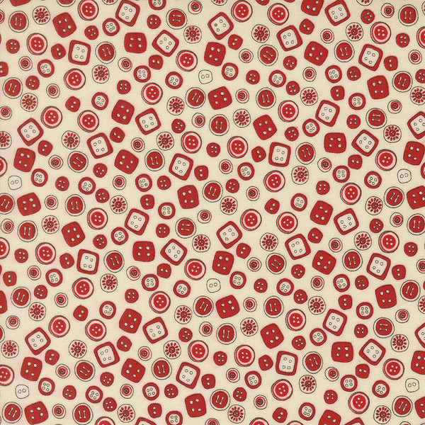 Threads Buttons Porcelain Red