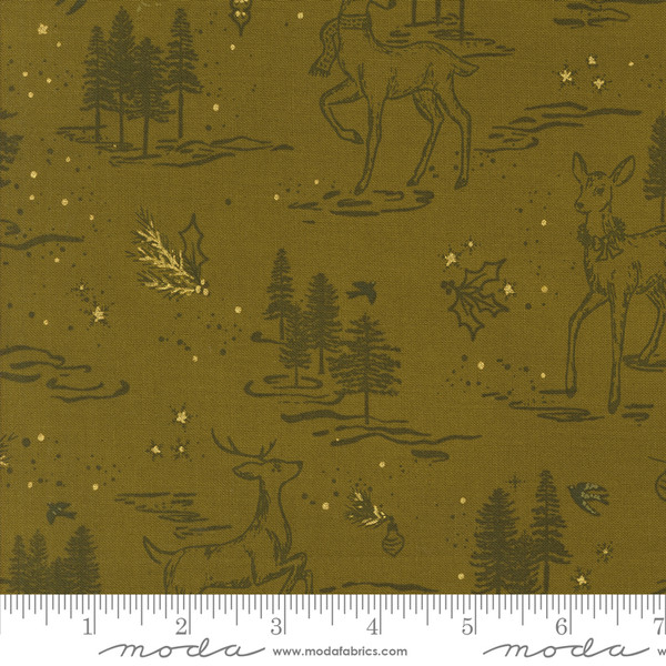 Old World Yuletide Toile Landscape Pickle