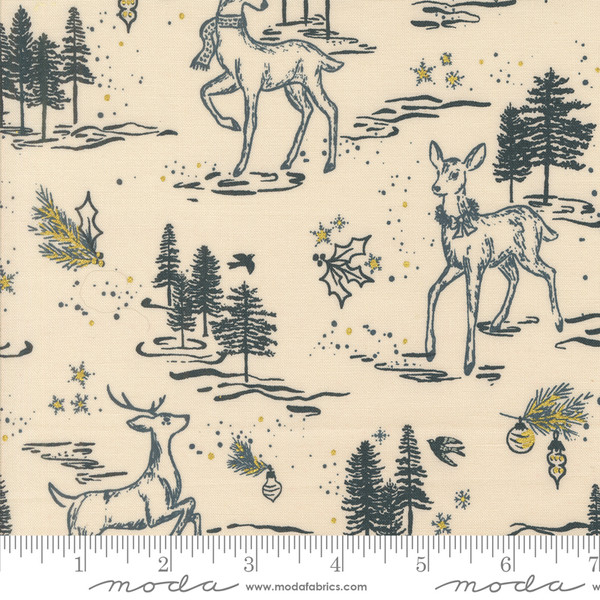 Old World Yuletide Toile Landscape Eggshell