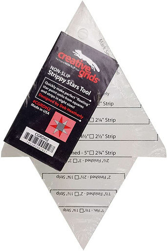 Creative Grids Strippy Stars Tool 5in X 7 1/2in Quilt Ruler - MK Quilts