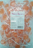 small flat orange lollipop
