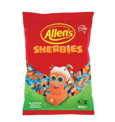 Allens Sherbies 850g bag | Confectionery World