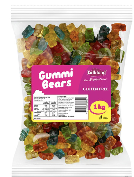 gummi bears 1kg lolliland